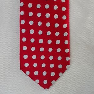 John Sparks Red Polka Dot Tie